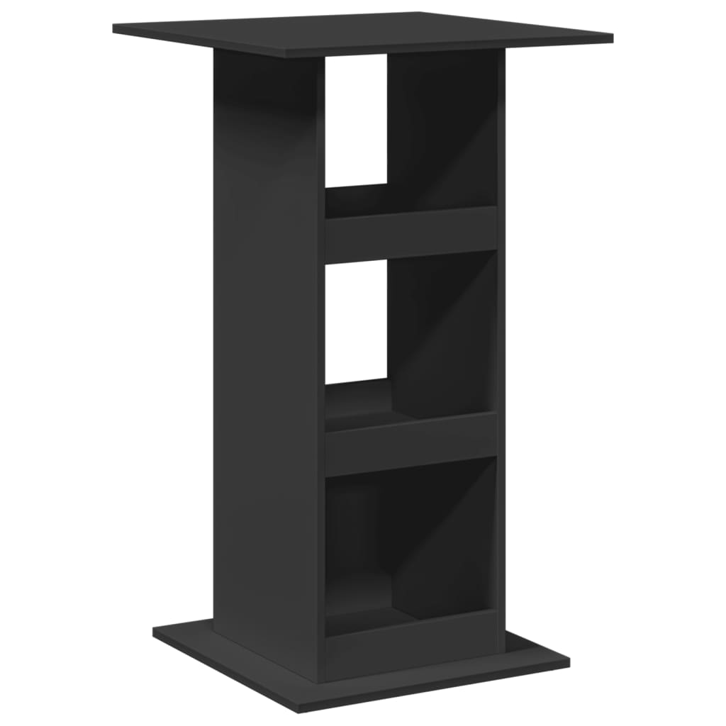 Tavolo Bar con Portaoggetti Nero 60x60x102 cm in Multistrato | homemem39
