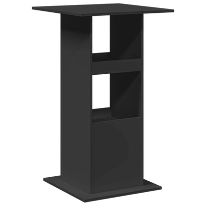 Tavolo Bar con Portaoggetti Nero 60x60x102 cm in Multistrato | homemem39