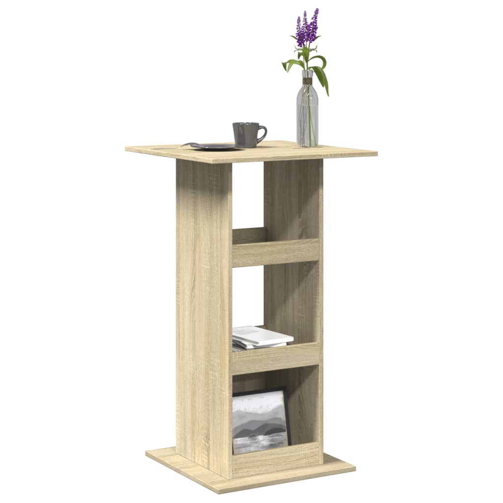 Tavolo Bar Portaoggetti Rovere Sonoma 60x60x102 cm Multistrato | homemem39
