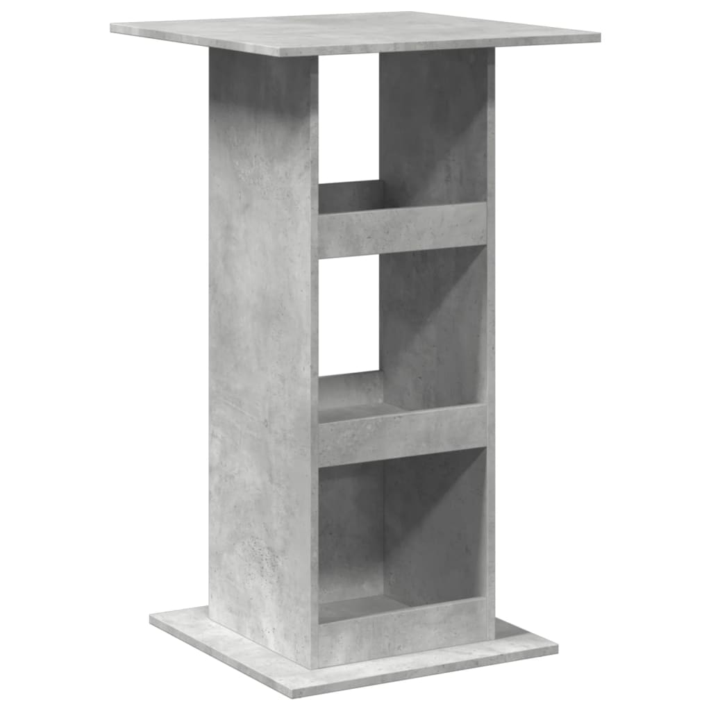 Tavolo Bar Portaoggetti Grigio Cemento 60x60x102 cm Multistrato | homemem39