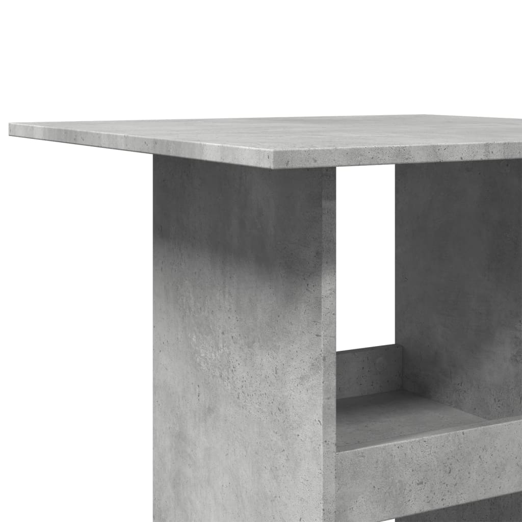 Tavolo Bar Portaoggetti Grigio Cemento 60x60x102 cm Multistrato | homemem39