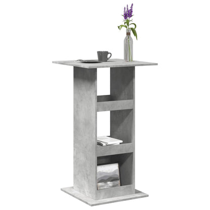 Tavolo Bar Portaoggetti Grigio Cemento 60x60x102 cm Multistrato | homemem39