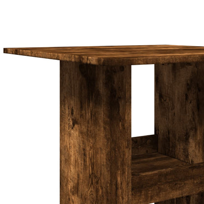 Tavolo Bar Portaoggetti Rovere Fumo 60x60x102 cm Multistrato | homemem39