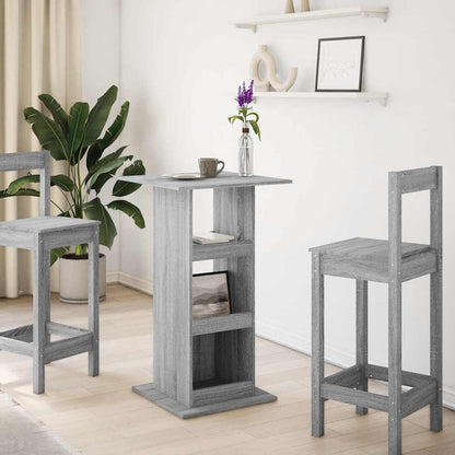 Tavolo Bar Portaoggetti Grigio Sonoma 60x60x102 cm Multistrato | homemem39
