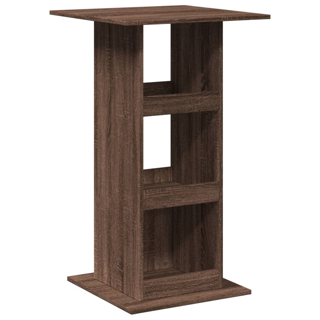 Tavolo Bar Portaoggetti Rovere Marrone 60x60x102 cm Multistrato | homemem39