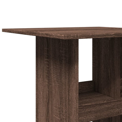 Tavolo Bar Portaoggetti Rovere Marrone 60x60x102 cm Multistrato | homemem39