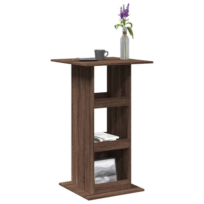 Tavolo Bar Portaoggetti Rovere Marrone 60x60x102 cm Multistrato | homemem39