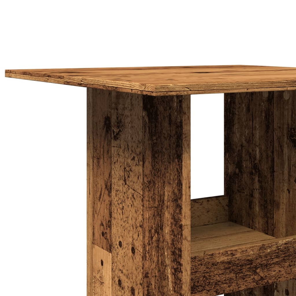 Tavolo Bar Portaoggetti Legno Antico 60x60x102cm in Multistrato | homemem39
