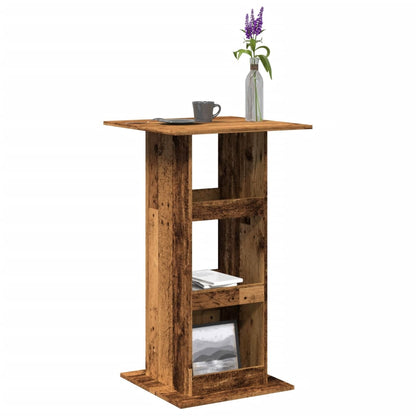 Tavolo Bar Portaoggetti Legno Antico 60x60x102cm in Multistrato | homemem39