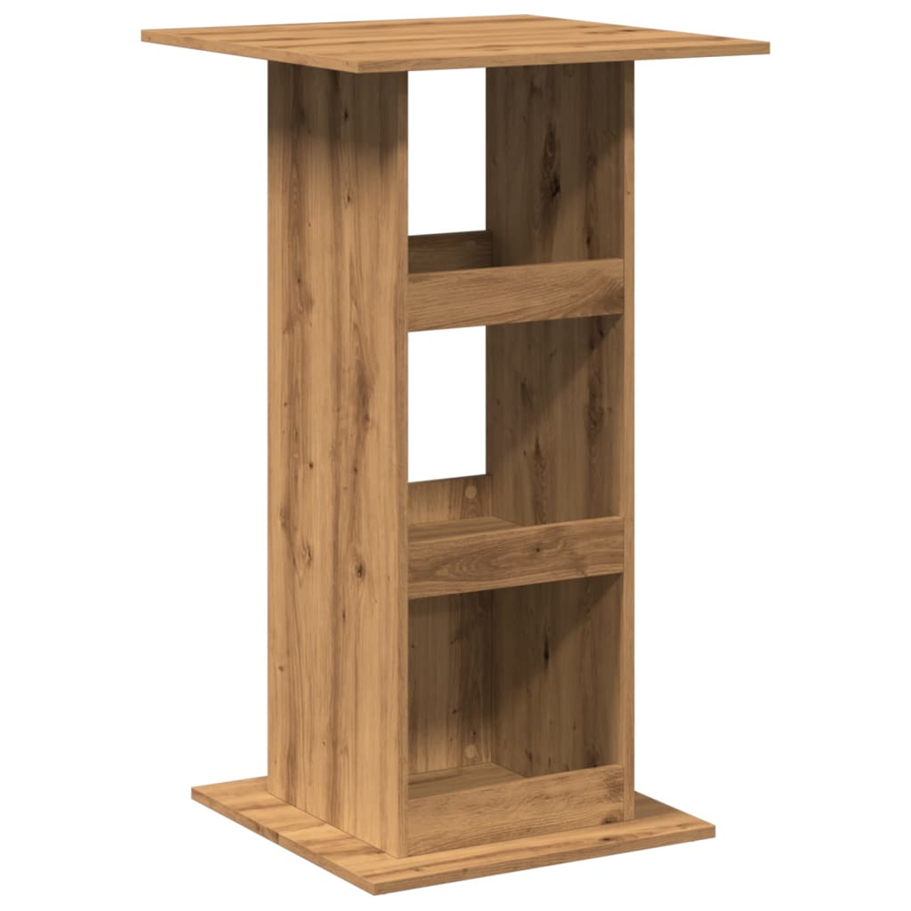 Tavolo Bar Portaoggetti Rovere 60x60x102 cm Legno Multistrato | homemem39
