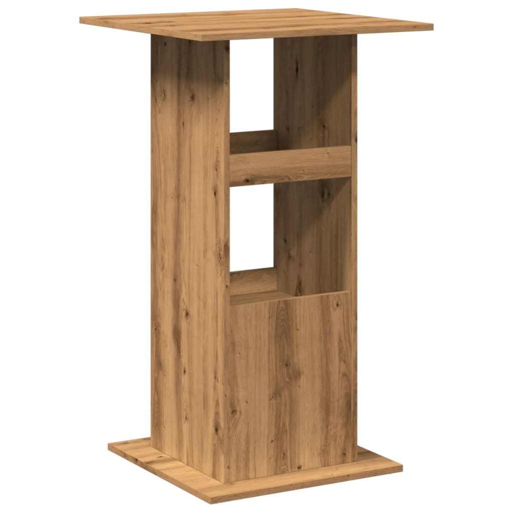 Tavolo Bar Portaoggetti Rovere 60x60x102 cm Legno Multistrato | homemem39