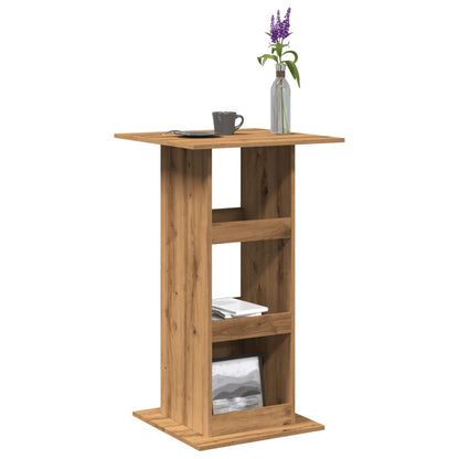 Tavolo Bar Portaoggetti Rovere 60x60x102 cm Legno Multistrato | homemem39