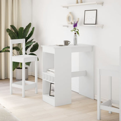Tavolo Bar con Rastrelliera Bianco 90x47,5x103,5 cm Truciolato | homemem39