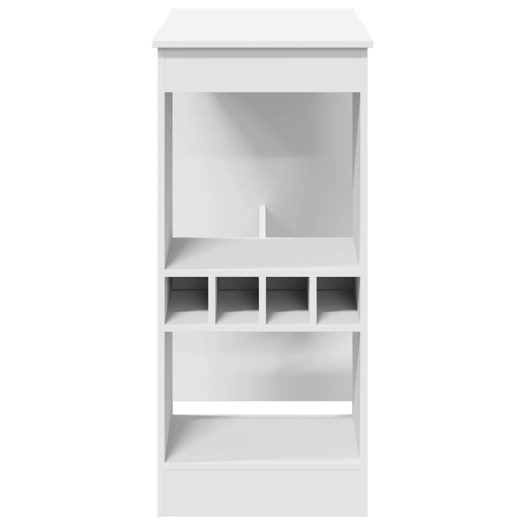 Tavolo Bar con Rastrelliera Bianco 90x47,5x103,5 cm Truciolato | homemem39