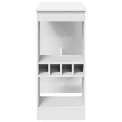 Tavolo Bar con Rastrelliera Bianco 90x47,5x103,5 cm Truciolato | homemem39