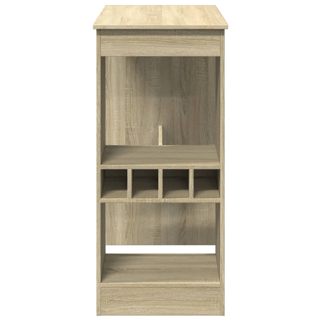 Tavolo Bar con Rastrelliera Sonoma 90x47,5x103,5 cm Multistrato | homemem39
