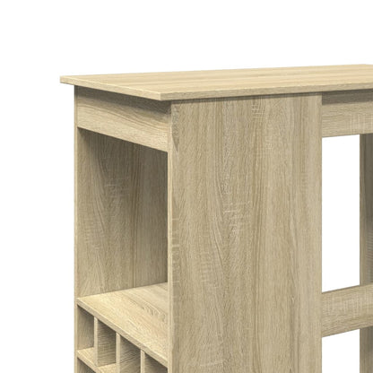 Tavolo Bar con Rastrelliera Sonoma 90x47,5x103,5 cm Multistrato | homemem39