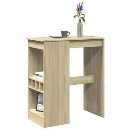 Tavolo Bar con Rastrelliera Sonoma 90x47,5x103,5 cm Multistrato | homemem39