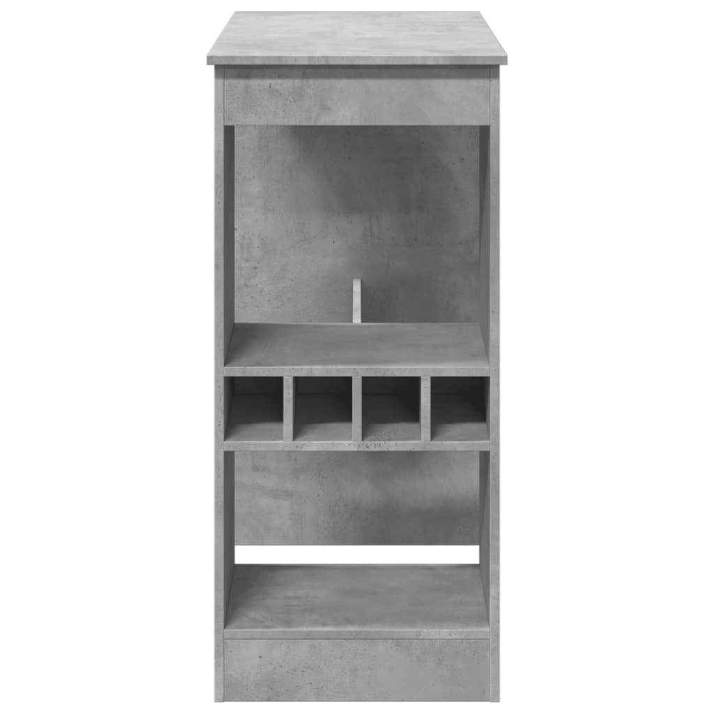 Tavolo Bar con Rastrelliera Grigio 90x47,5x103,5 cm Multistrato | homemem39