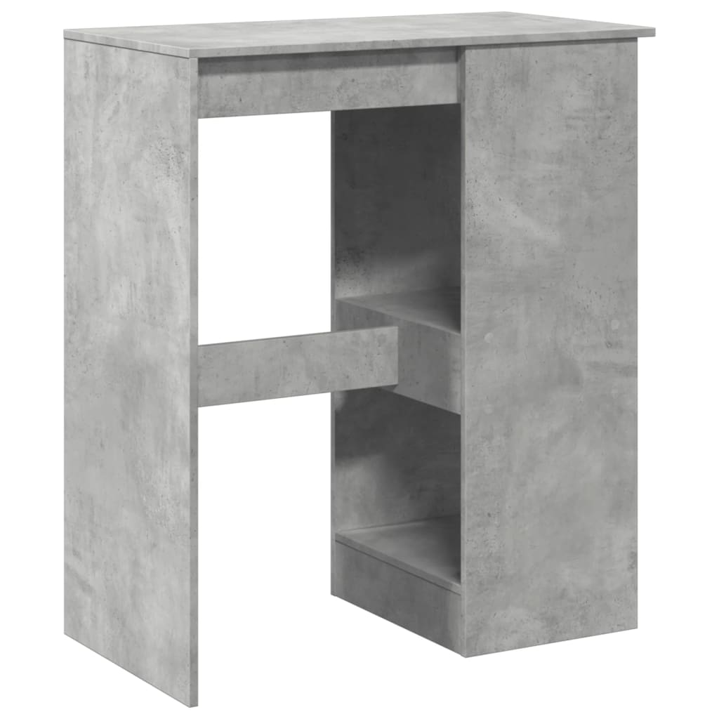 Tavolo Bar con Rastrelliera Grigio 90x47,5x103,5 cm Multistrato