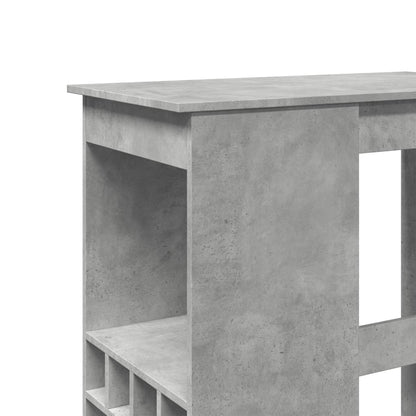 Tavolo Bar con Rastrelliera Grigio 90x47,5x103,5 cm Multistrato | homemem39