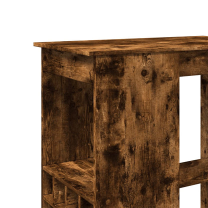 Tavolo Bar con Rastrelliera Rovere 90x47,5x103,5 cm Multistrato | homemem39