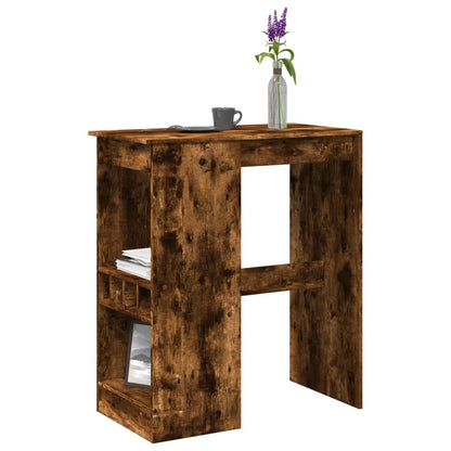 Tavolo Bar con Rastrelliera Rovere 90x47,5x103,5 cm Multistrato