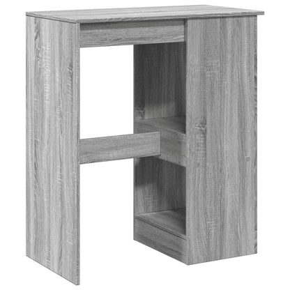 Tavolo Bar con Rastrelliera Grigio 102x50x103,5cm Multistrato | homemem39