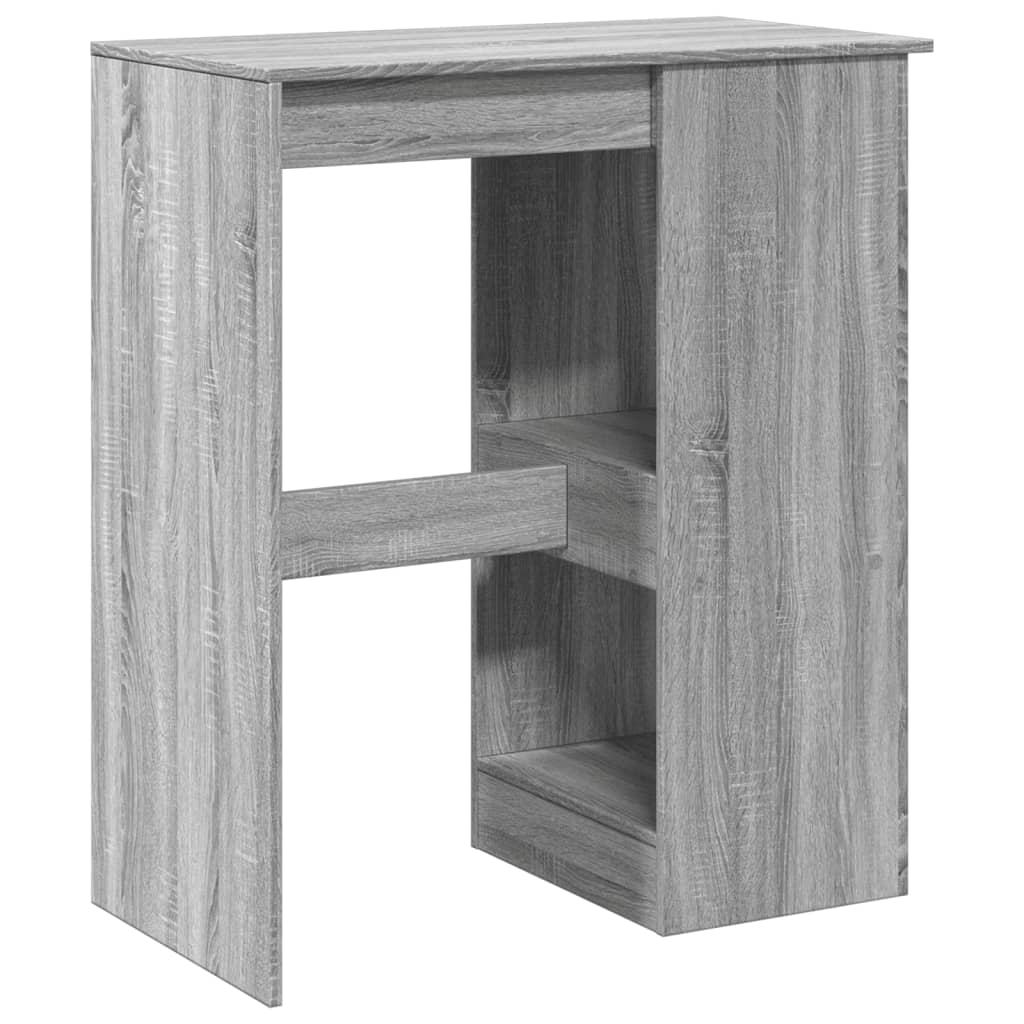 Tavolo Bar con Rastrelliera Grigio 102x50x103,5cm Multistrato