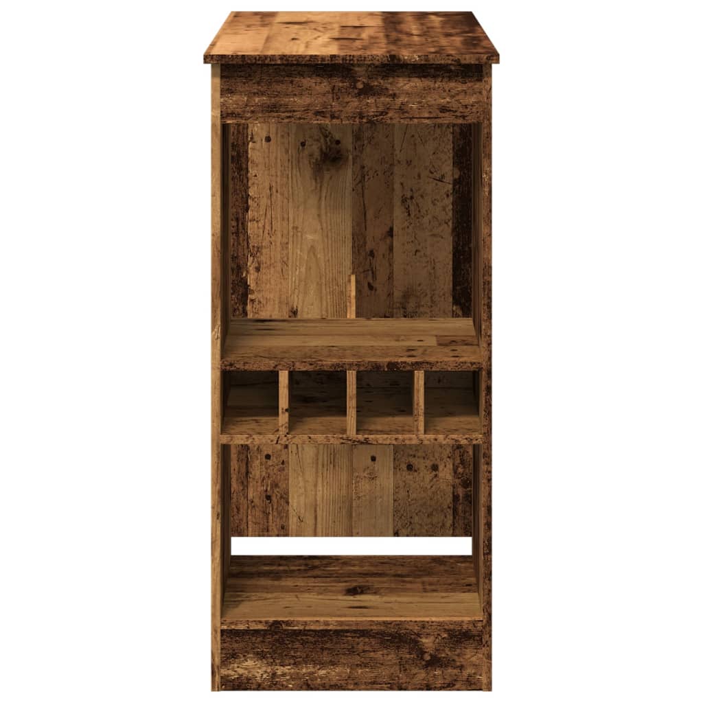 Tavolo Bar con Rastrelliera Antico 90x47,5x103,5 cm Multistrato | homemem39