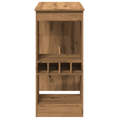 Tavolo Bar con Rastrelliera Rovere 90x47,5x103,5 cm Multistrato | homemem39
