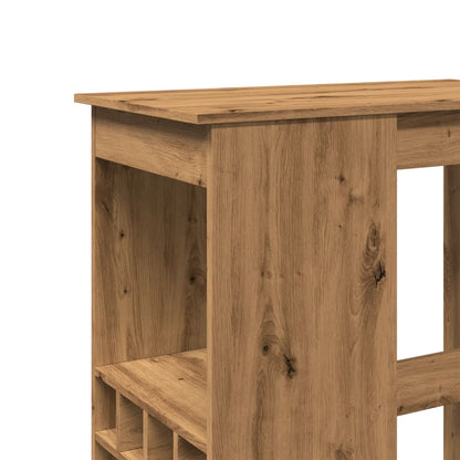 Tavolo Bar con Rastrelliera Rovere 90x47,5x103,5 cm Multistrato | homemem39