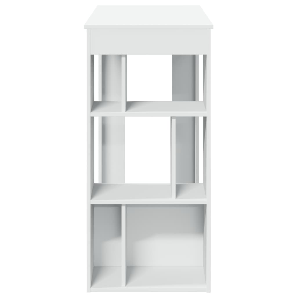 Tavolo Bar con Rastrelliera Bianco 102x50x103,5 cm Multistrato | homemem39