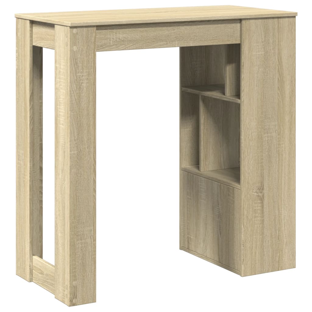 Tavolo Bar con Rastrelliera Sonoma 102x50x103,5 cm Multistrato | homemem39