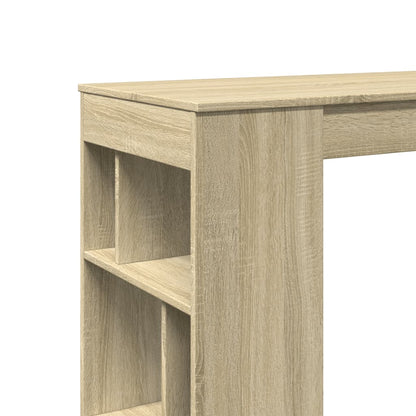 Tavolo Bar con Rastrelliera Sonoma 102x50x103,5 cm Multistrato | homemem39