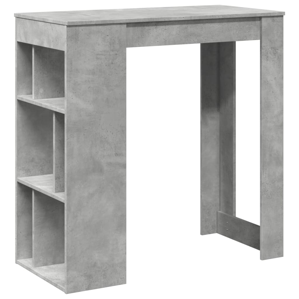 Tavolo Bar con Rastrelliera Grigio 102x50x103,5 cm Multistrato | homemem39