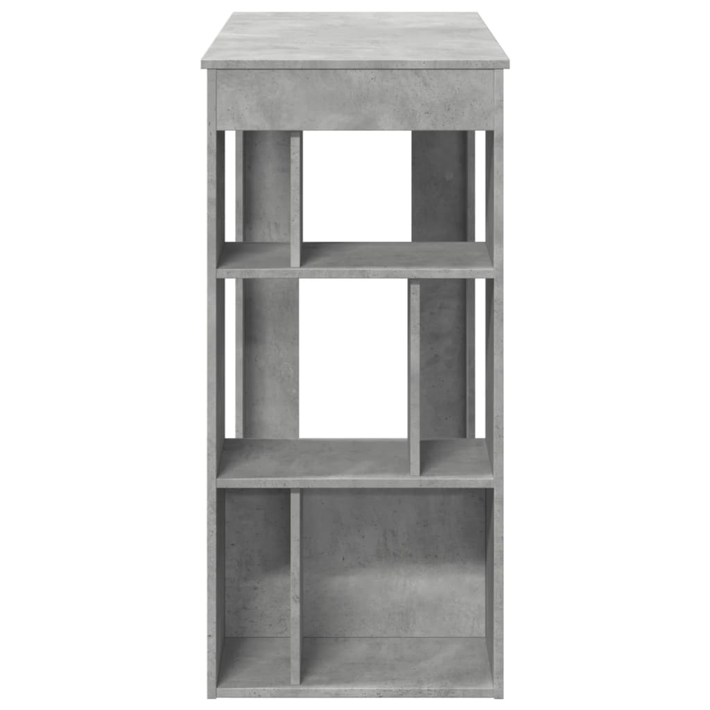 Tavolo Bar con Rastrelliera Grigio 102x50x103,5 cm Multistrato | homemem39