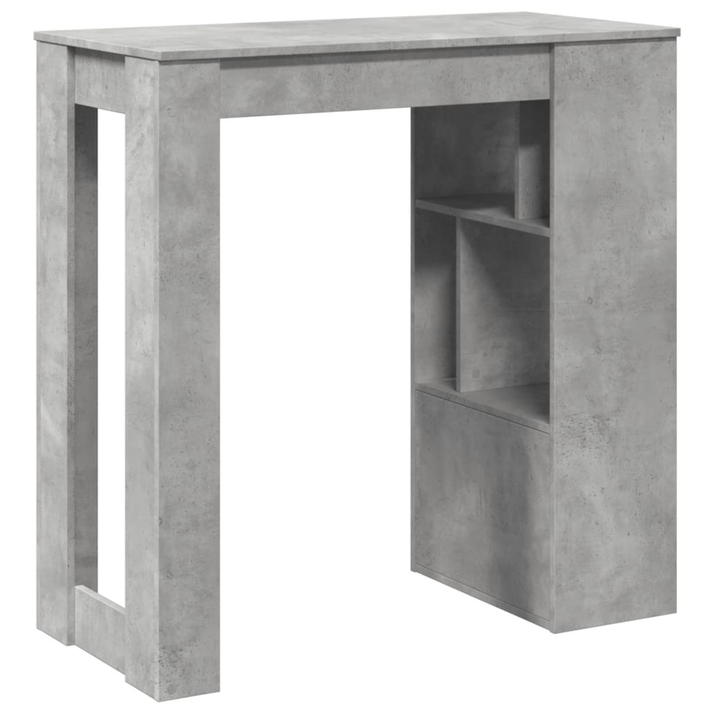 Tavolo Bar con Rastrelliera Grigio 102x50x103,5 cm Multistrato | homemem39