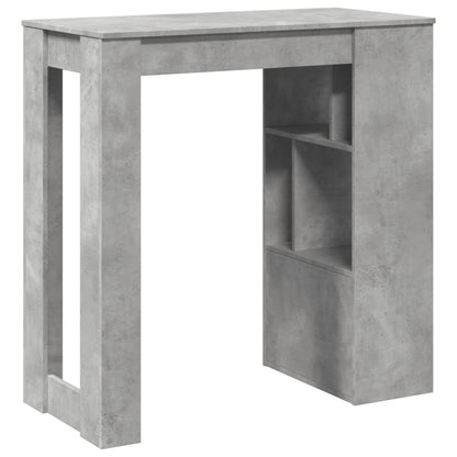 Tavolo Bar con Rastrelliera Grigio 102x50x103,5 cm Multistrato | homemem39