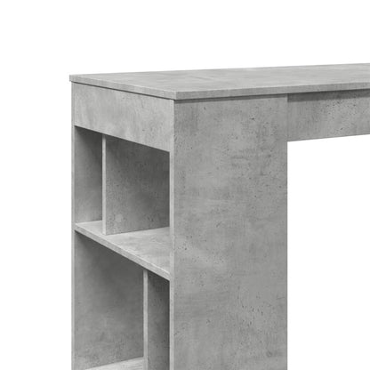 Tavolo Bar con Rastrelliera Grigio 102x50x103,5 cm Multistrato | homemem39