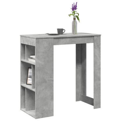 Tavolo Bar con Rastrelliera Grigio 102x50x103,5 cm Multistrato | homemem39