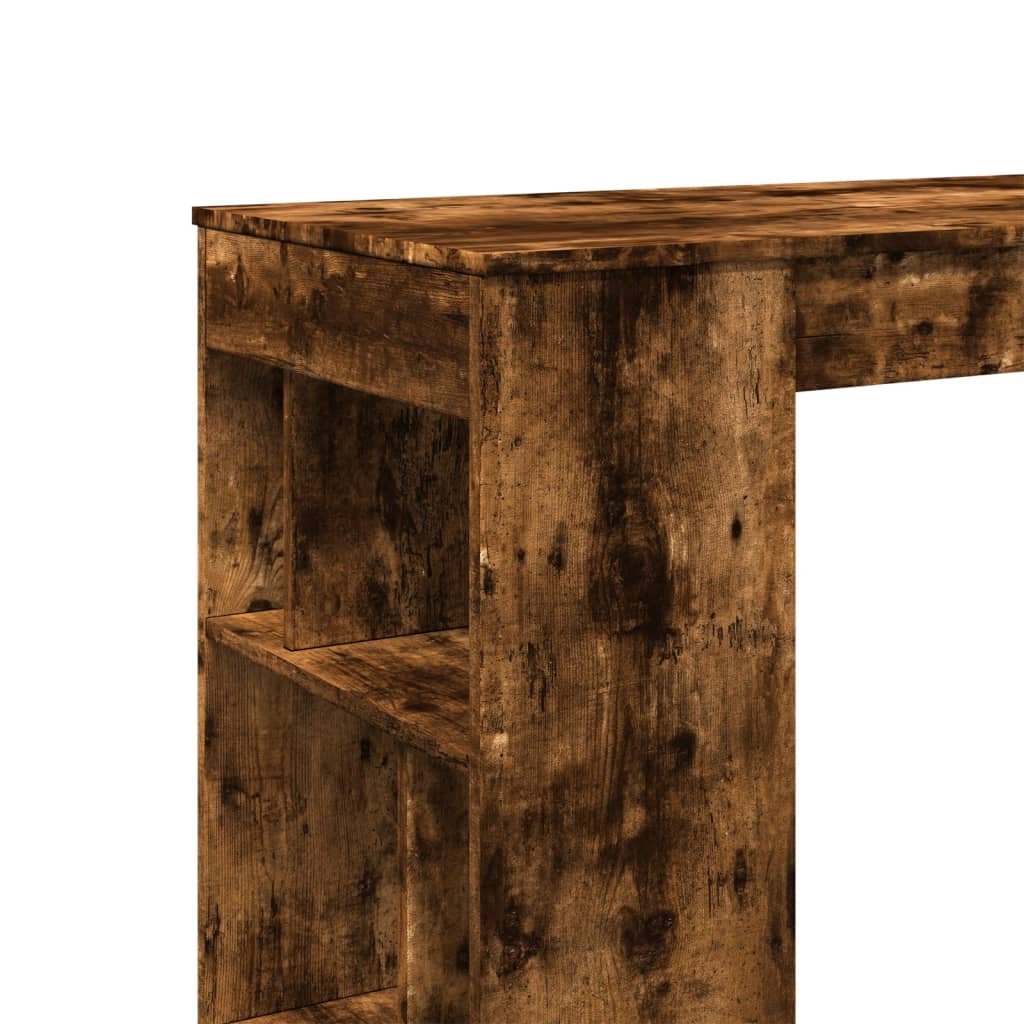 Tavolo Bar con Rastrelliera Rovere 102x50x103,5 cm Multistrato | homemem39