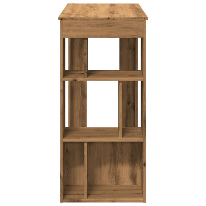 Tavolo Bar con Rastrelliera Rovere 102x50x103,5 cm Multistrato | homemem39
