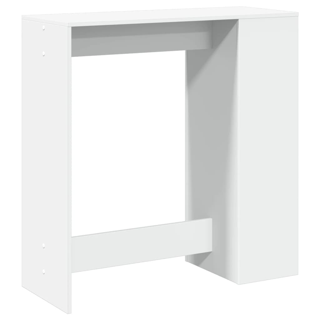 Tavolo Bar con Rastrelliera Bianco 101x40x103,5 cm Multistrato | homemem39