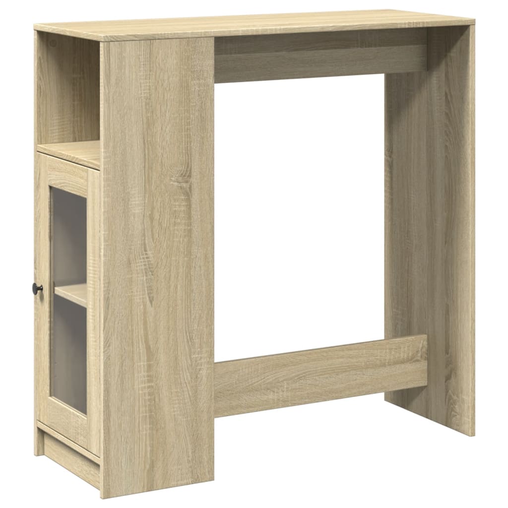 Tavolo Bar con Rastrelliera Sonoma 101x40x103,5 cm Multistrato | homemem39