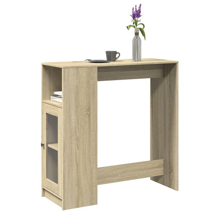 Tavolo Bar con Rastrelliera Sonoma 101x40x103,5 cm Multistrato | homemem39