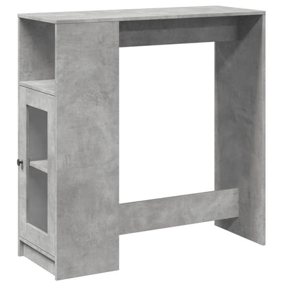 Tavolo Bar con Rastrelliera Grigio 101x40x103,5 cm Multistrato | homemem39
