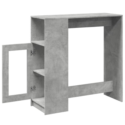 Tavolo Bar con Rastrelliera Grigio 101x40x103,5 cm Multistrato | homemem39