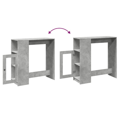 Tavolo Bar con Rastrelliera Grigio 101x40x103,5 cm Multistrato | homemem39