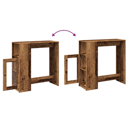 Tavolo Bar con Rastrelliera Antico 101x40x103,5 cm Multistrato | homemem39